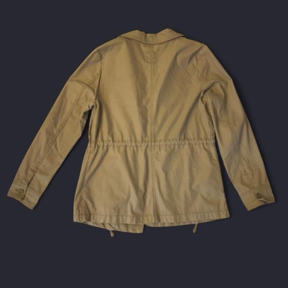 Y2K Utility Gorpcore Tan Khaki Safari Cinch Waist Cargo Jacket from Old Navy - Picture 3 of 8